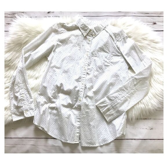 Uniqlo cotton button down shirt with small dot print, Size XL - Picture 2 of 8